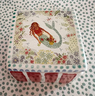 Boxes * 3 Inch Square * Mermaid In The Garden