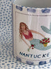 Nantucket * 12 oz Mug * Brunette Mermaid With Turquoise Stripes