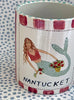 Nantucket * 12 oz Mug * Brunette Mug With Red Stripes