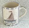 Nantucket * 12 oz Mug * Sailing With Blue Stripes