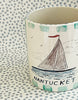 Nantucket * 12 oz Mug * Sailing With Turquoise Stripes