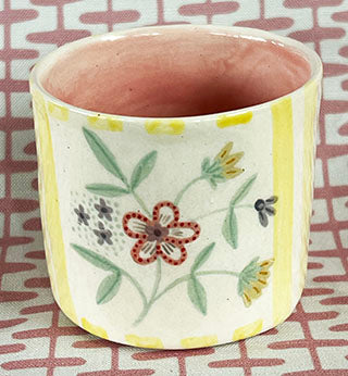 Pottery * Little cup * Sewing Flower
