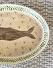 One Of A Kind * 8 Inch oval Platter * Happy Whale
