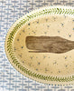 One Of A Kind * 8 Inch oval Platter * Happy Whale