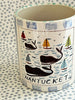 Nantucket * 12 oz Mug * Whale With The Rainbow Fleet * Blue