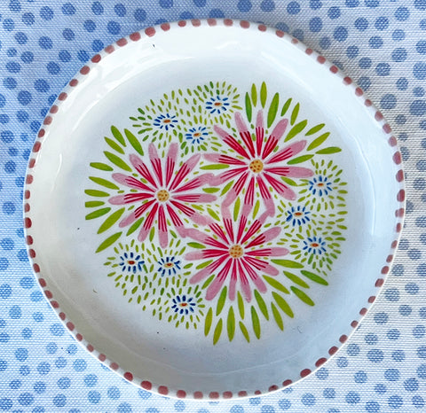 Pottery * Round Dish * Pink Shasta